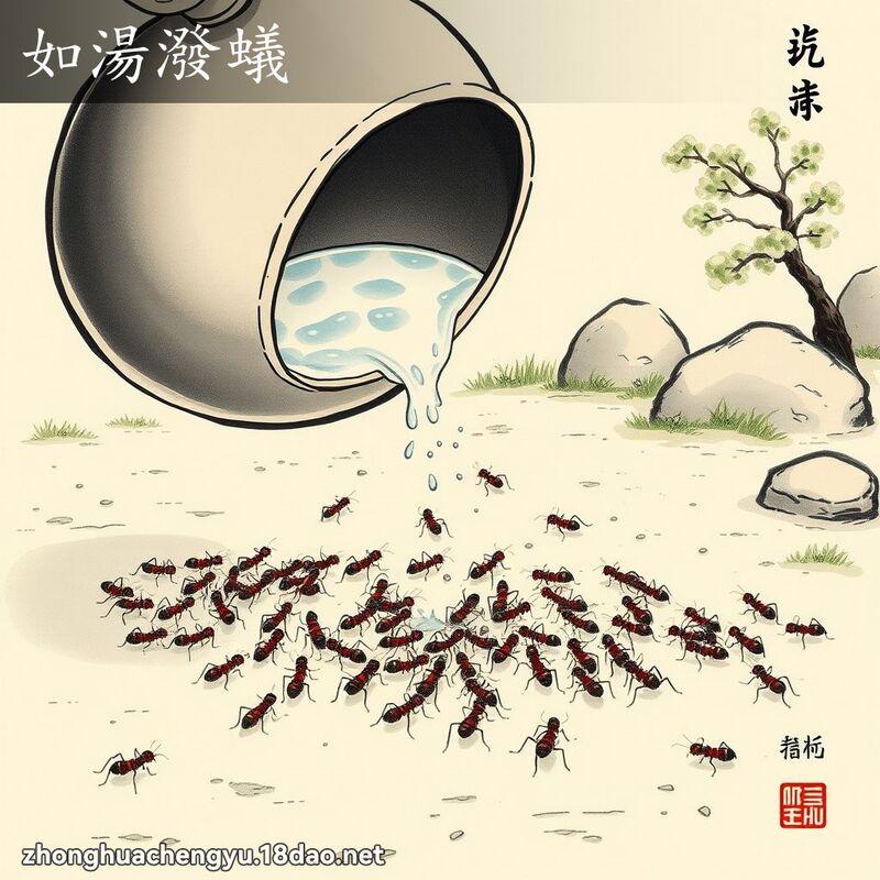 如湯潑蟻 配图