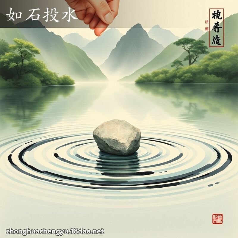 如石投水 配图