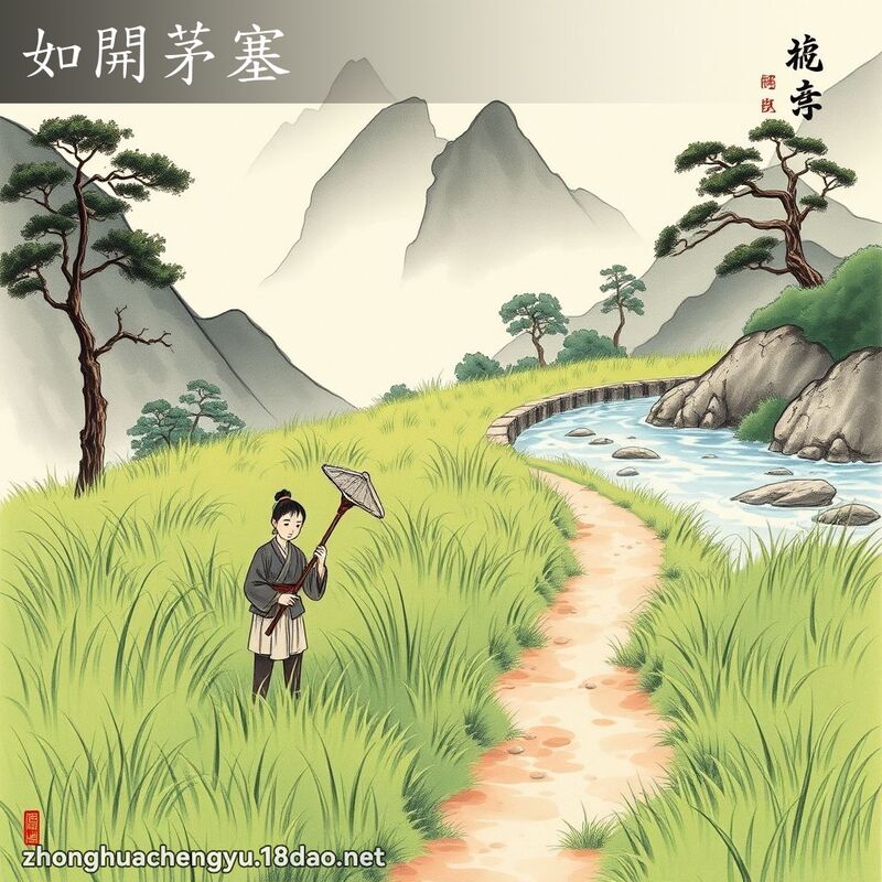如開茅塞 配图
