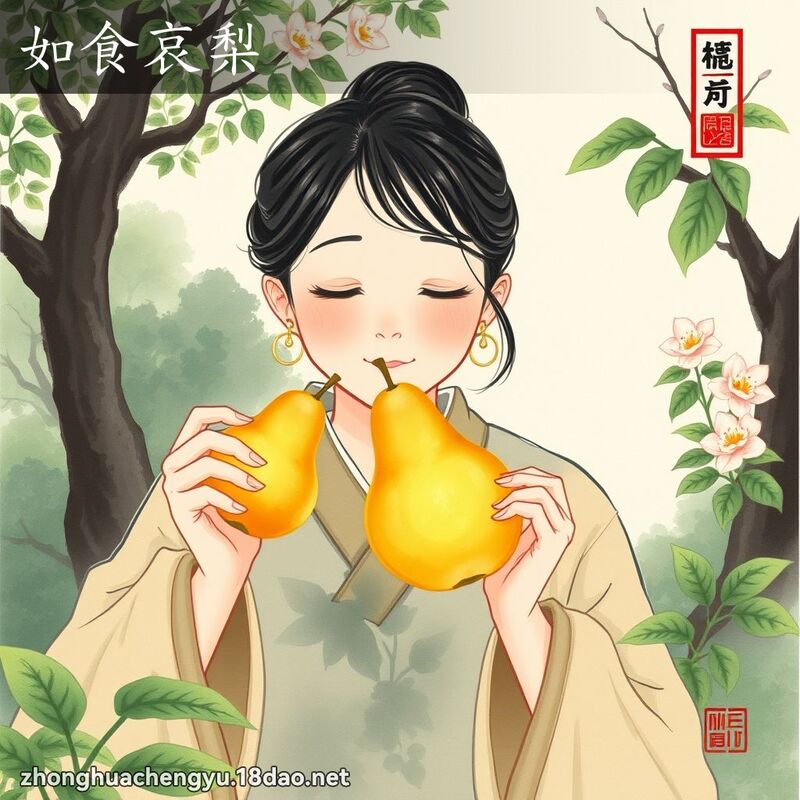 如食哀梨 配图