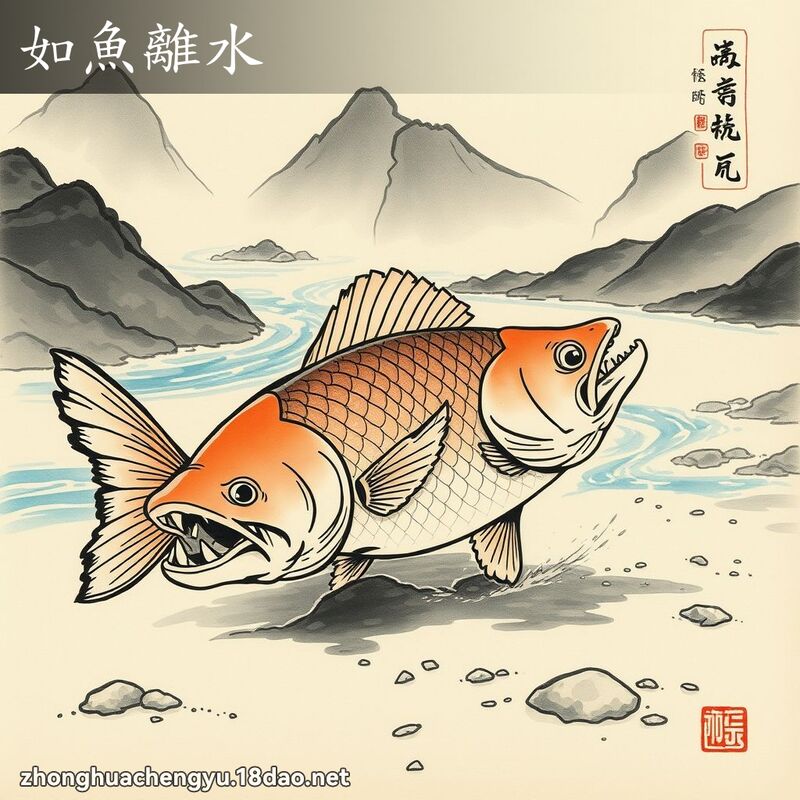 如魚離水 配图