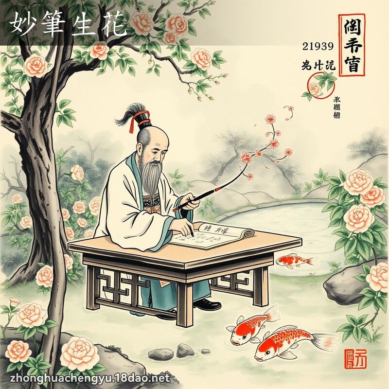 妙筆生花 配图