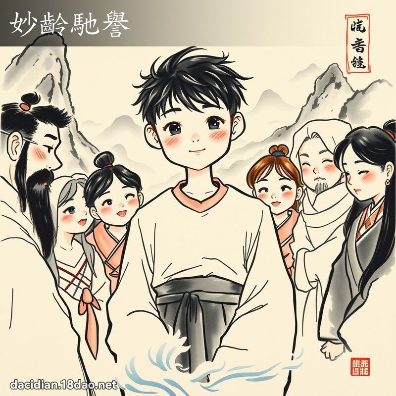 妙齡馳譽 - 中華成語配圖