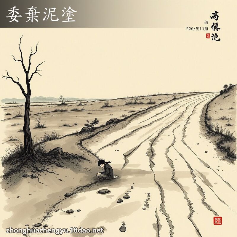 委棄泥塗 配图