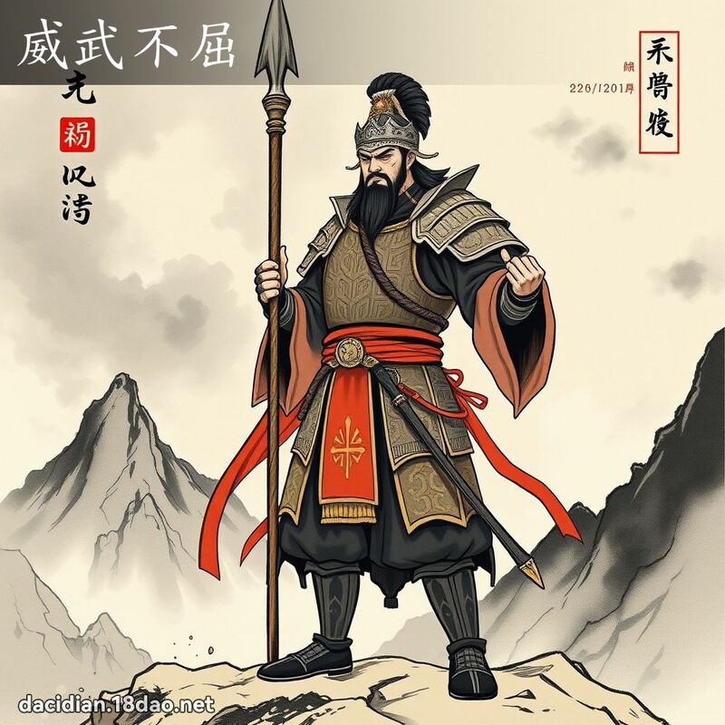 威武不屈 - 中华成语配图