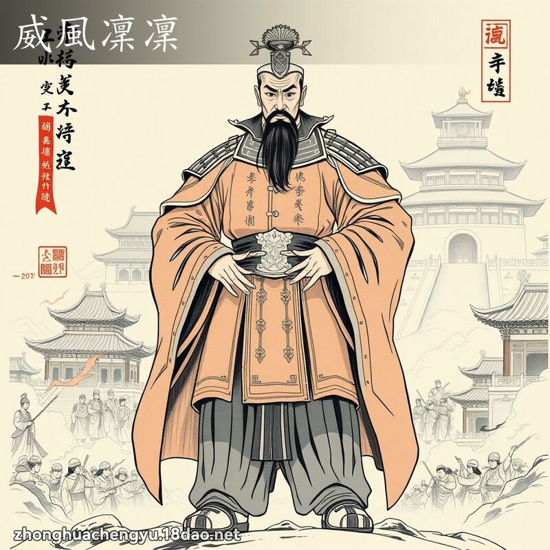 威风凛凛 - 中华成语配图