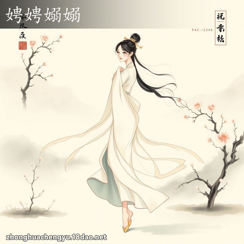 娉娉嫋嫋 - 中華成語配圖