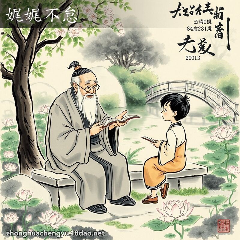 娓娓不怠 - 中華成語配圖