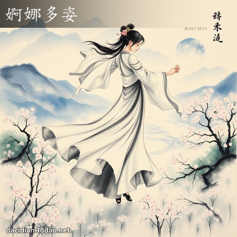 婀娜多姿 - 中華成語配圖