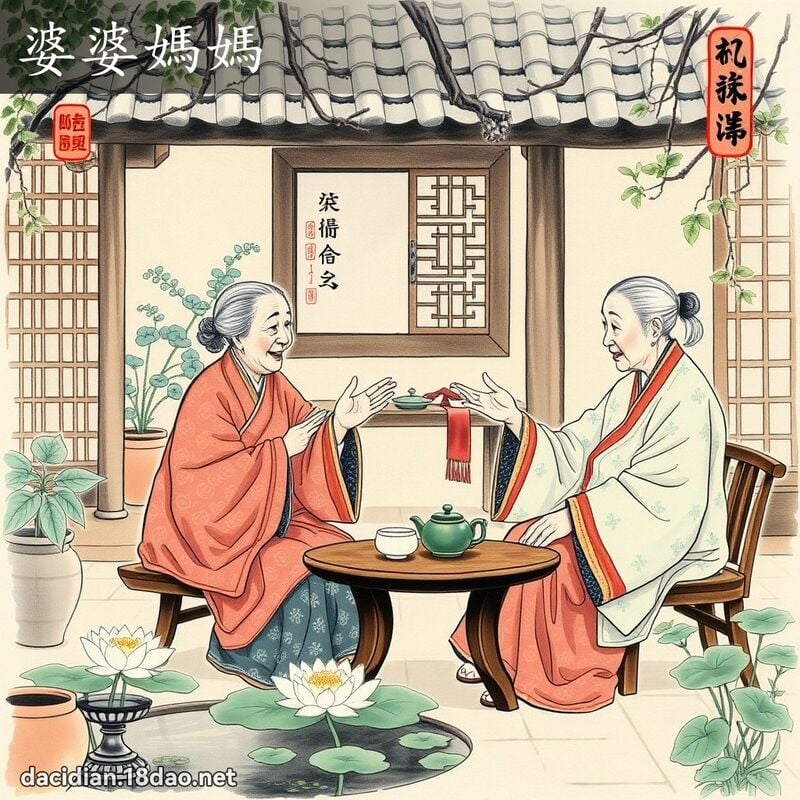 婆婆妈妈 - 中华成语配图