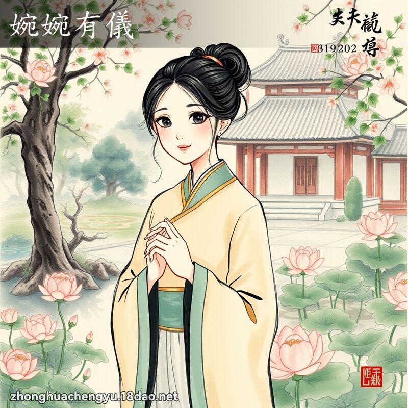 婉婉有仪 - 中华成语配图