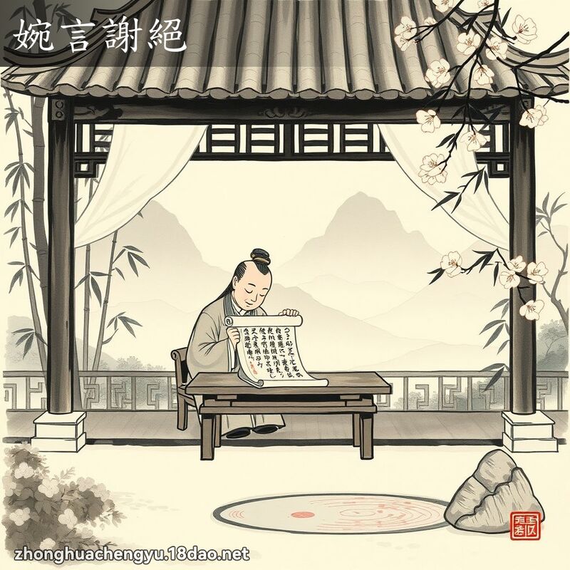 婉言谢绝 - 中华成语配图