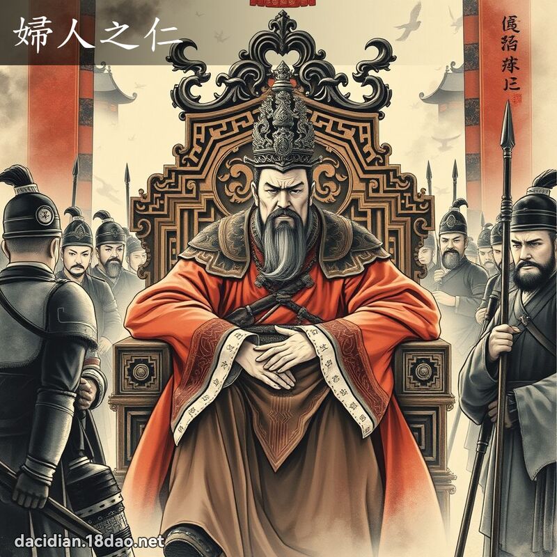 婦人之仁 - 中華成語配圖
