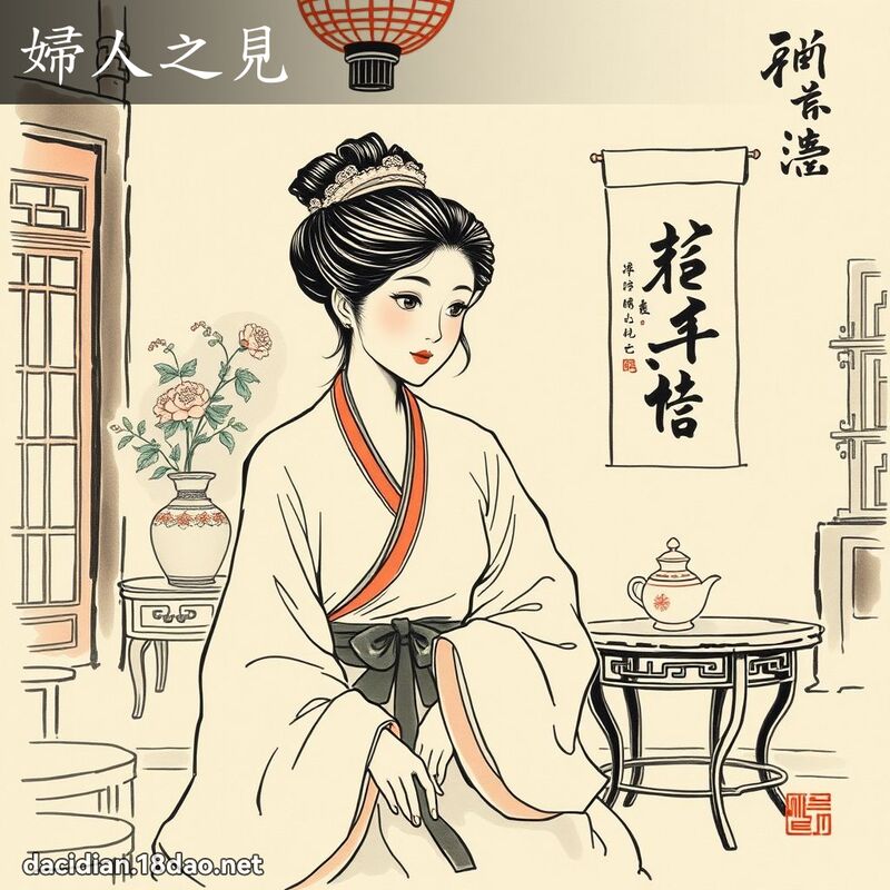 婦人之見 - 中華成語配圖