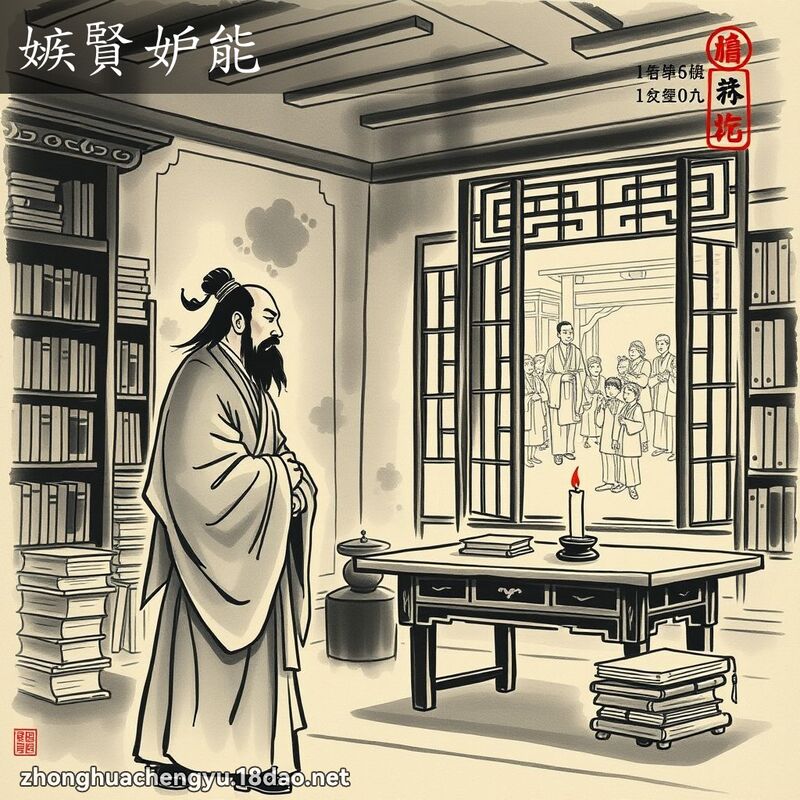 嫉賢妒能 - 中華成語配圖