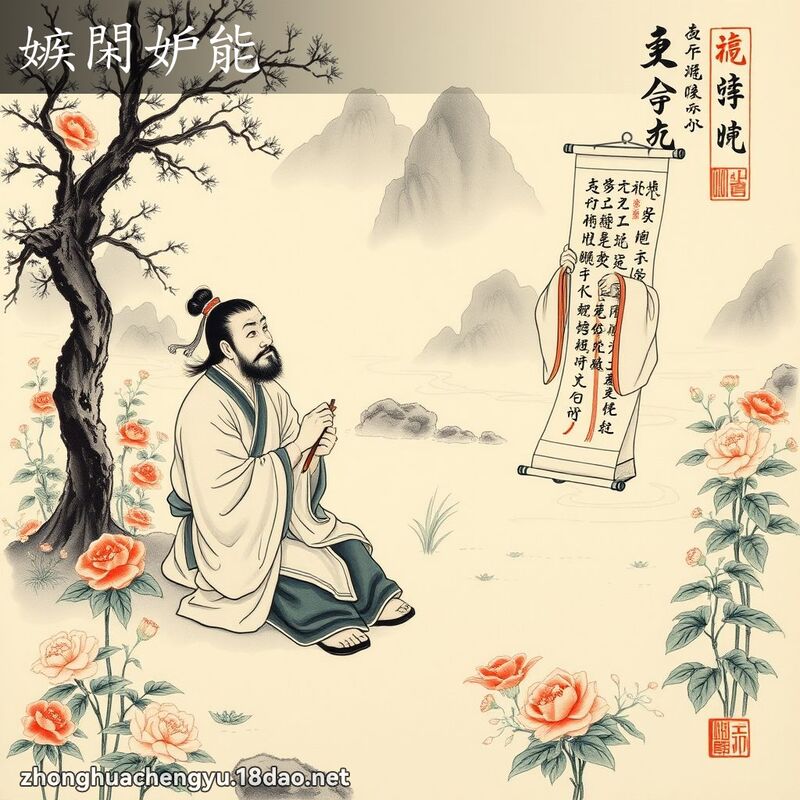 嫉闲妒能 - 中华成语配图