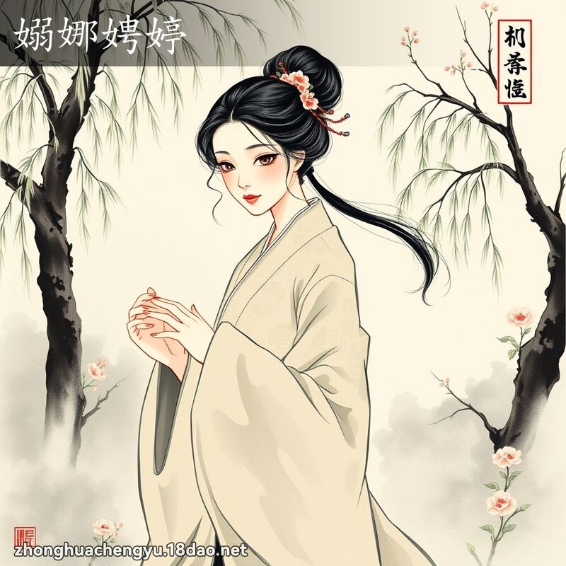 嫋娜娉婷 - 中华成语配图