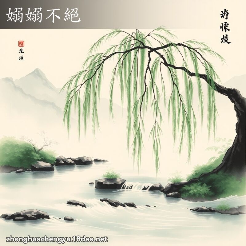 嫋嫋不絕 - 中華成語配圖