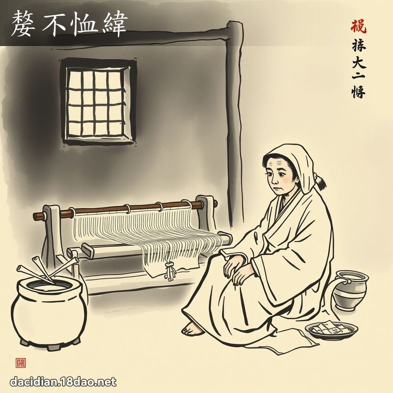 嫠不恤纬 - 中华成语配图