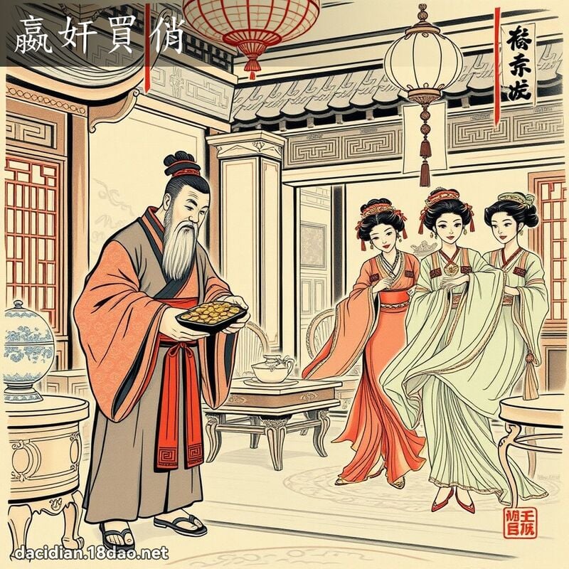 嬴奸买俏 - 中华成语配图