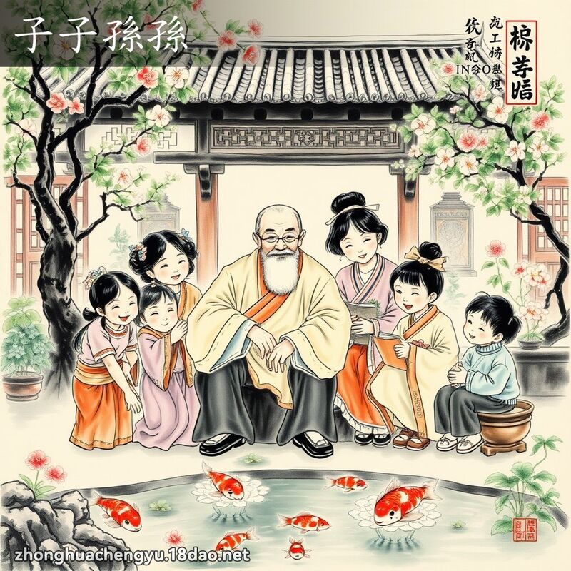 子子孫孫 配图
