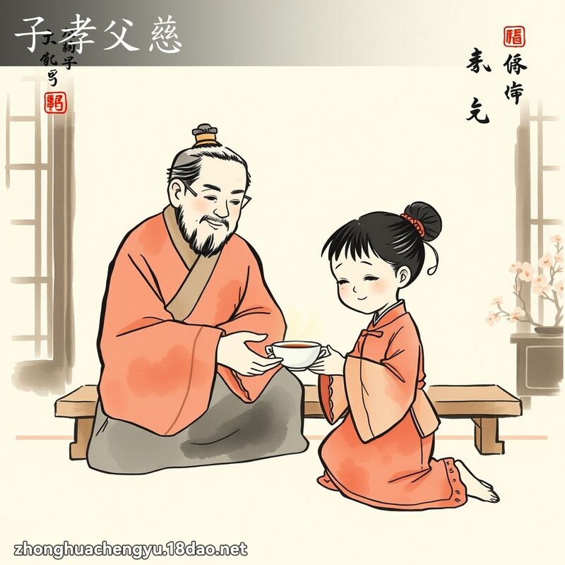 子孝父慈 配图