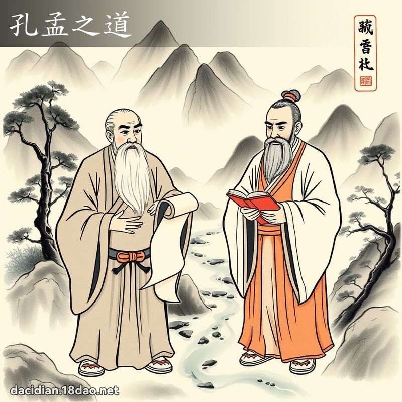 孔孟之道 - 中華成語配圖