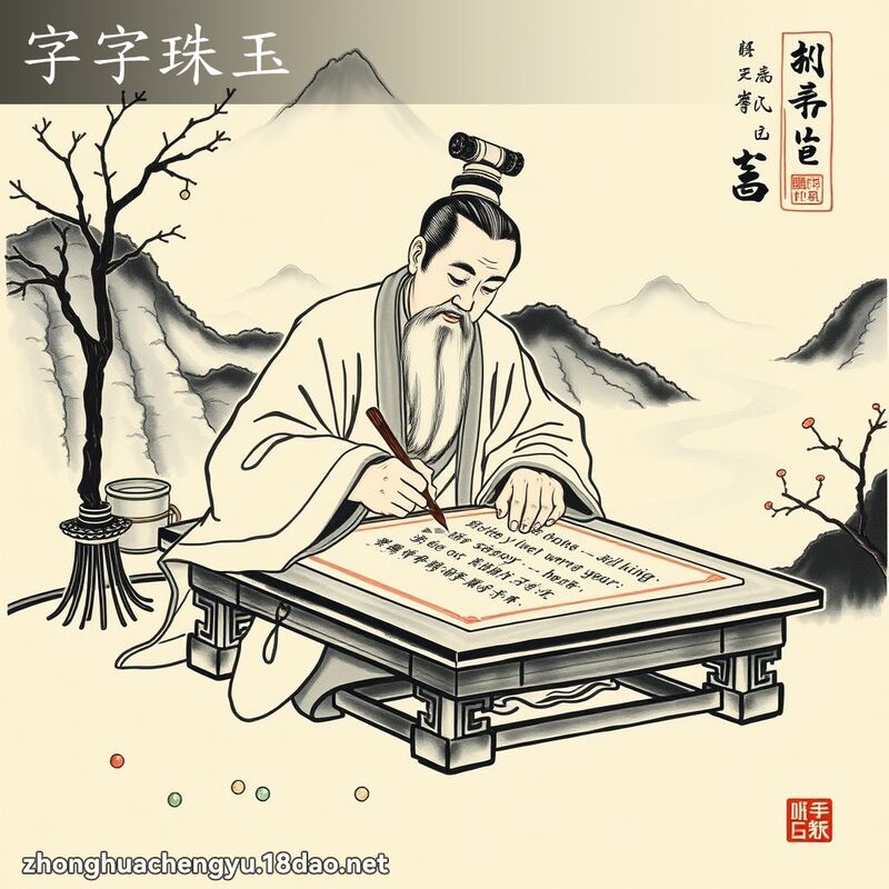 字字珠玉 配图
