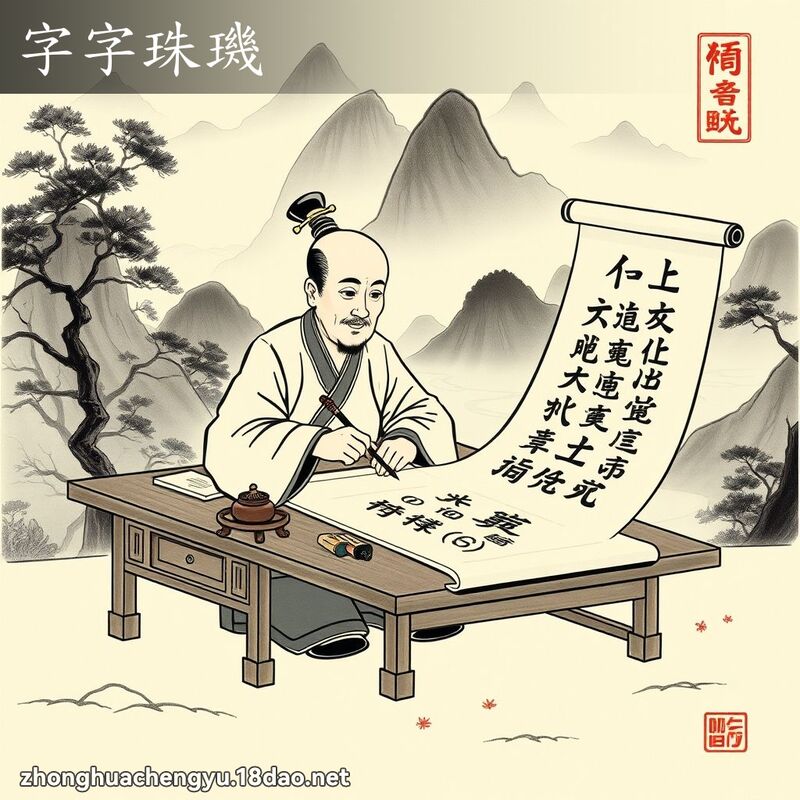 字字珠璣 配图