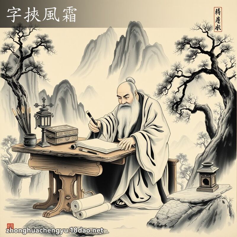 字挾風霜 配图
