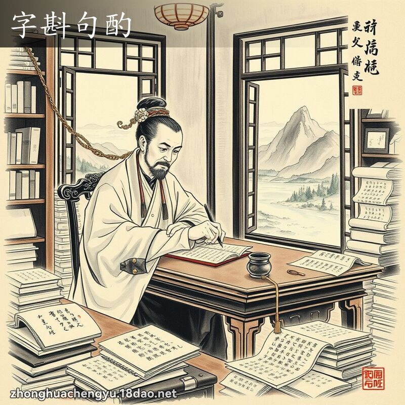 字斟句酌 配图