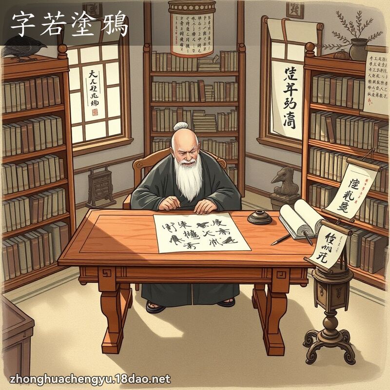 字若塗鴉 配图