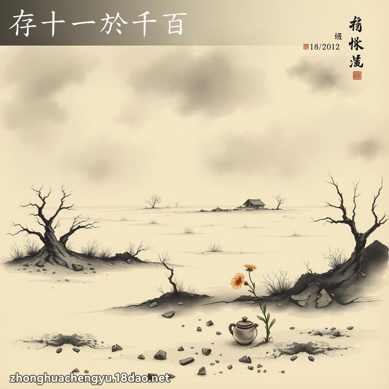 存十一於千百 配图