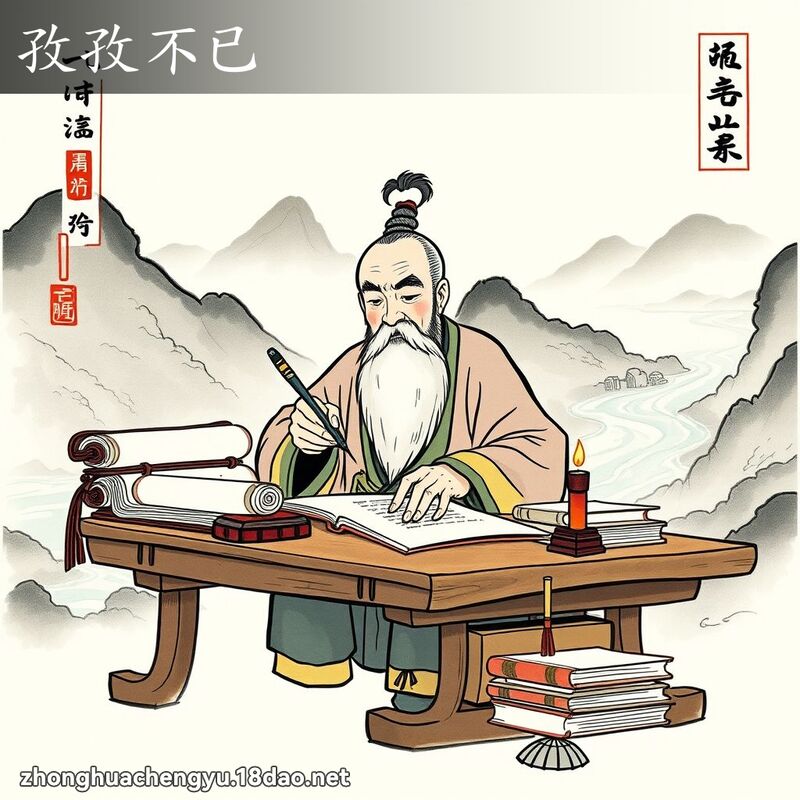 孜孜不已 配图