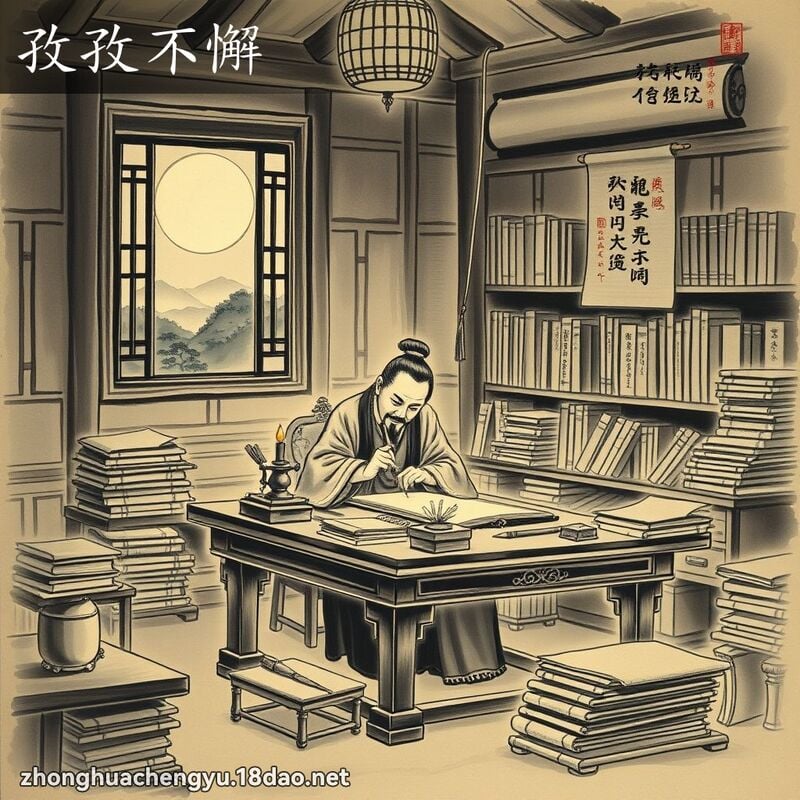 孜孜不懈 配图