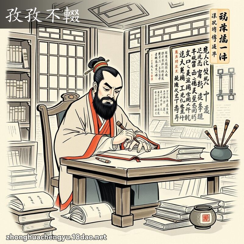 孜孜不輟 配图