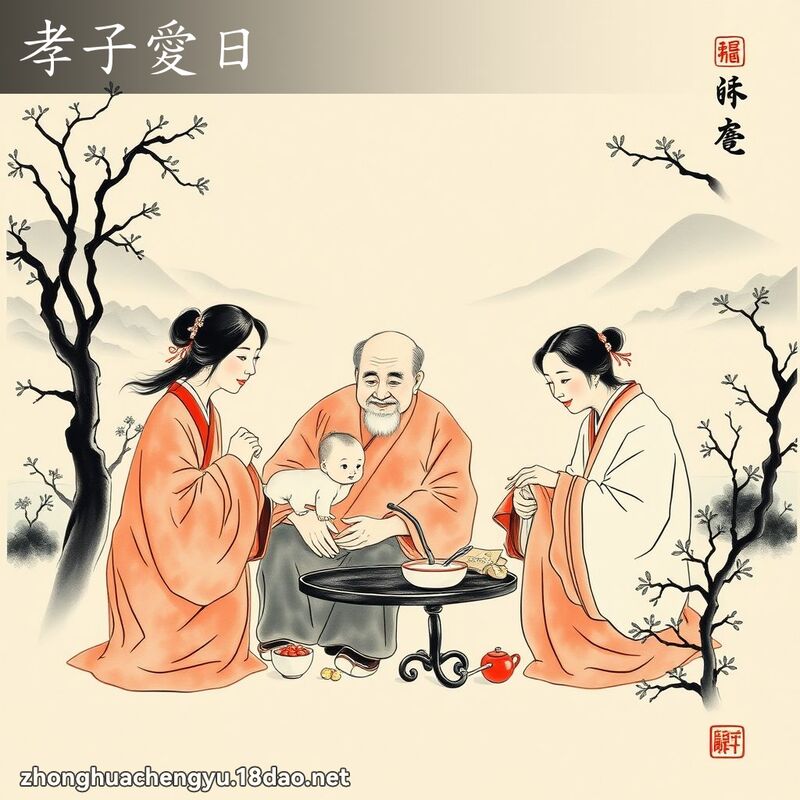 孝子愛日 配图