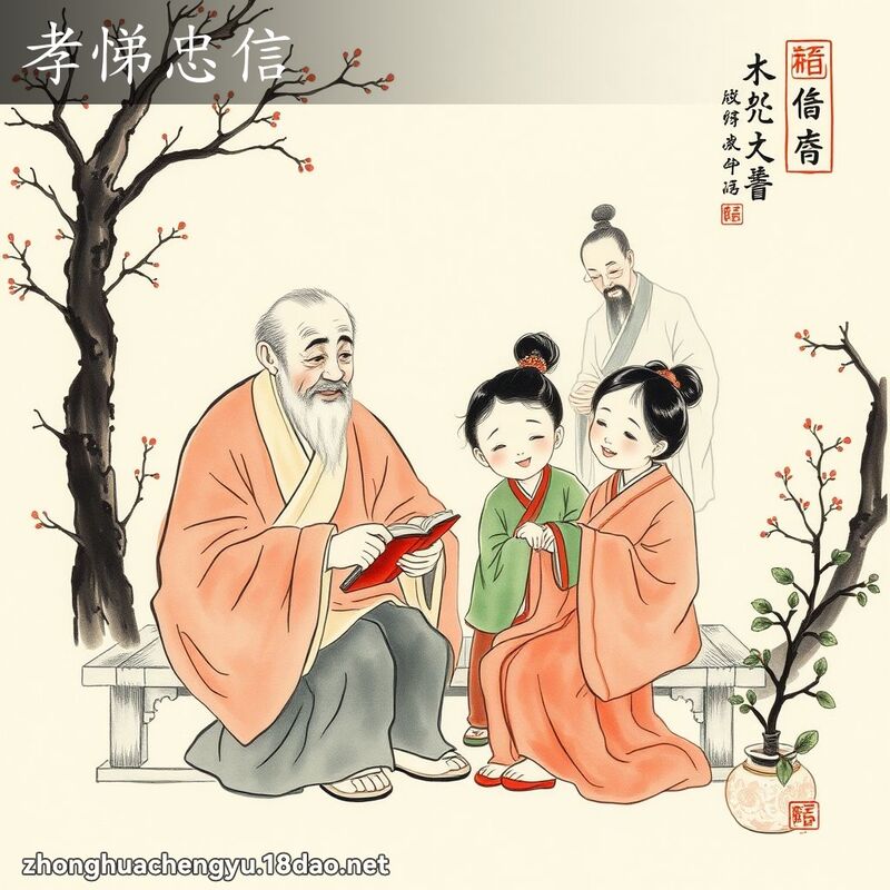 孝悌忠信 配图