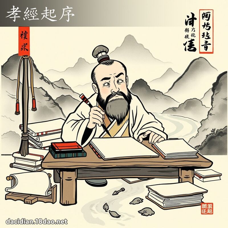 孝經起序 - 中華成語配圖