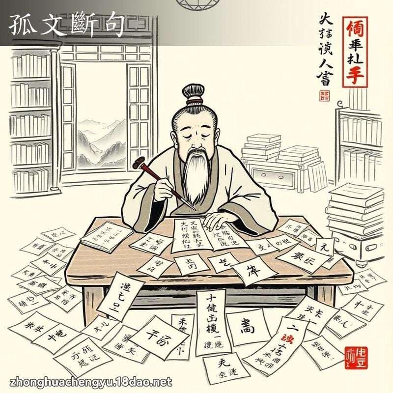 孤文斷句 配图