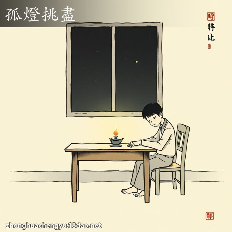 孤燈挑盡 配图