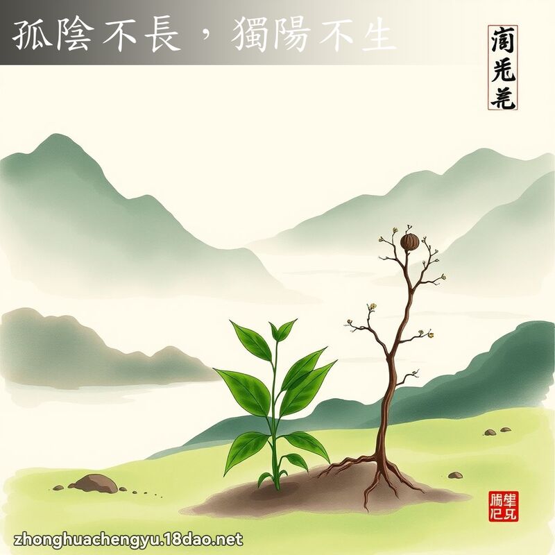 孤阴不长,独阳不生 配图
