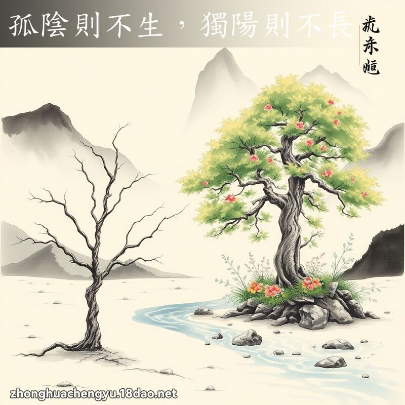 孤阴则不生,独阳则不长 配图