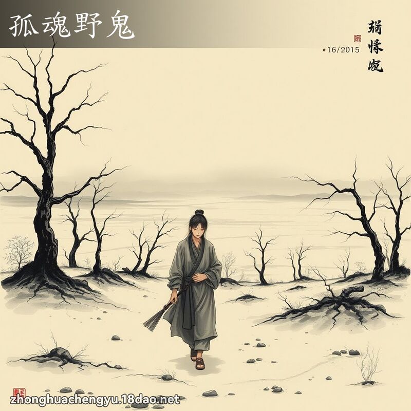 孤魂野鬼 - 中華成語配圖