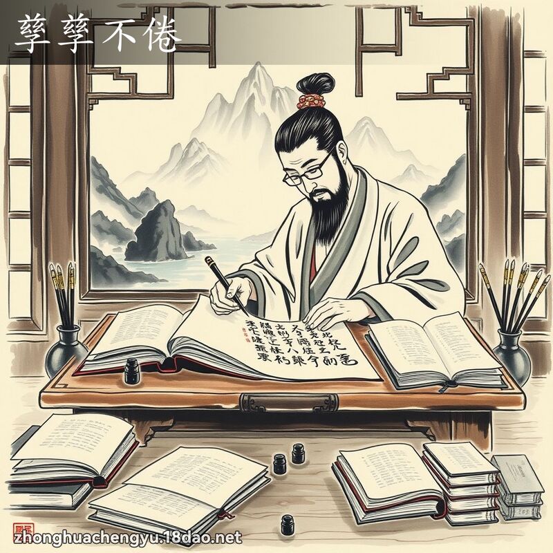 孳孳不倦 配图