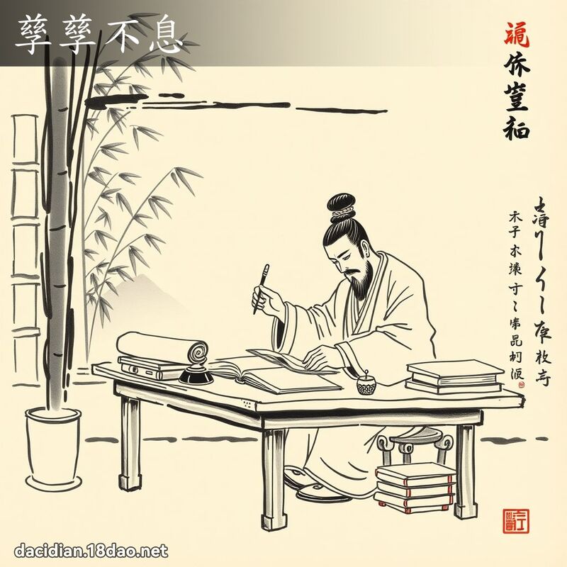孳孳不息 - 中華成語配圖