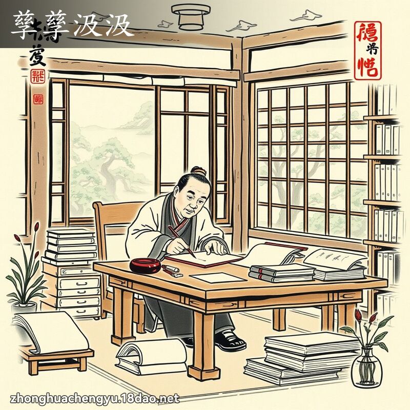 孳孳汲汲 配图
