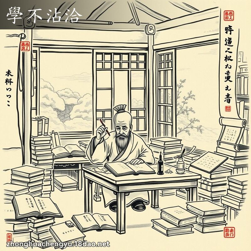 学不沾洽 配图