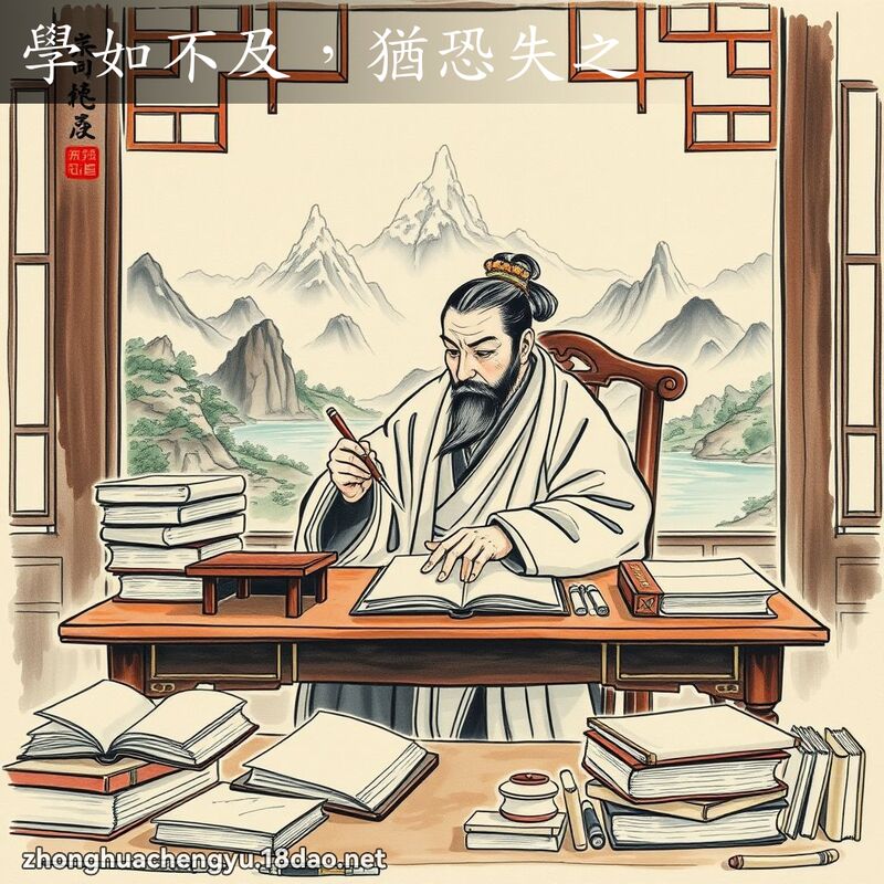 学如不及,犹恐失之 配图