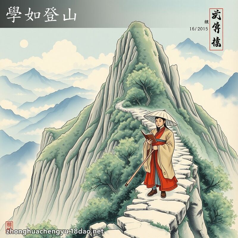 学如登山 配图